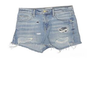 Frame Denim Light Blue Distressed Jean Shorts